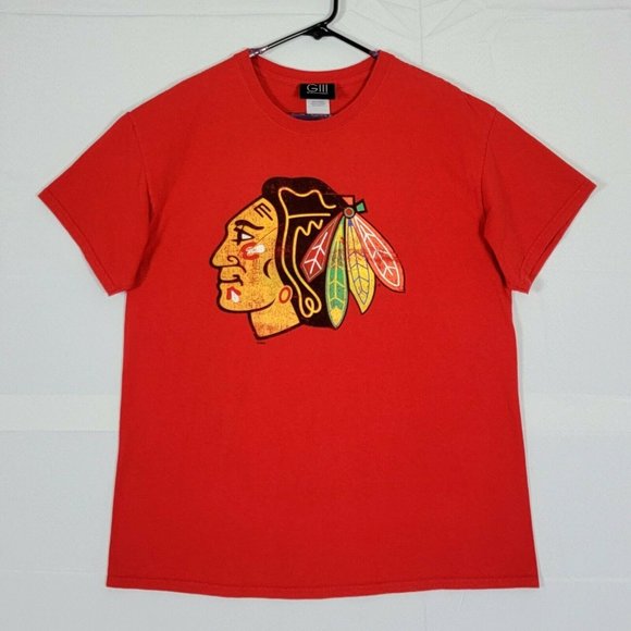 GILL Sports By Carl Banks T-Shirt NHL Chicago Blackhawks - Picture 2 of 12
